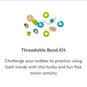 Lovevery Threadable Bead Kit with Drawstring Storage Bag